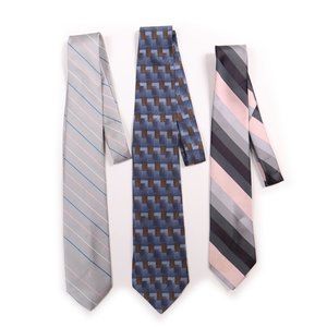 3 Men's  Ties by Yves St Laurant, Austin Manor, Zylos  (1)100% Silk Tie  NWOT